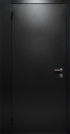 Входная дверь с боковой вставкой и черным полимерным напылением